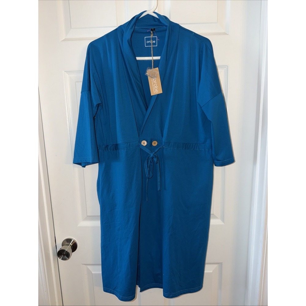 Brobe Recovery Robe Medium Royal Blue Post-Op Surgical Lounge Very Soft